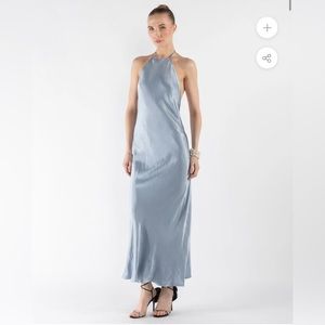 Shona Joy La Lune Low Back Halter Neck Midi Dress